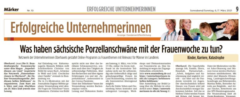 Netzwerkfrauen zum Frauentag 2021 präsent