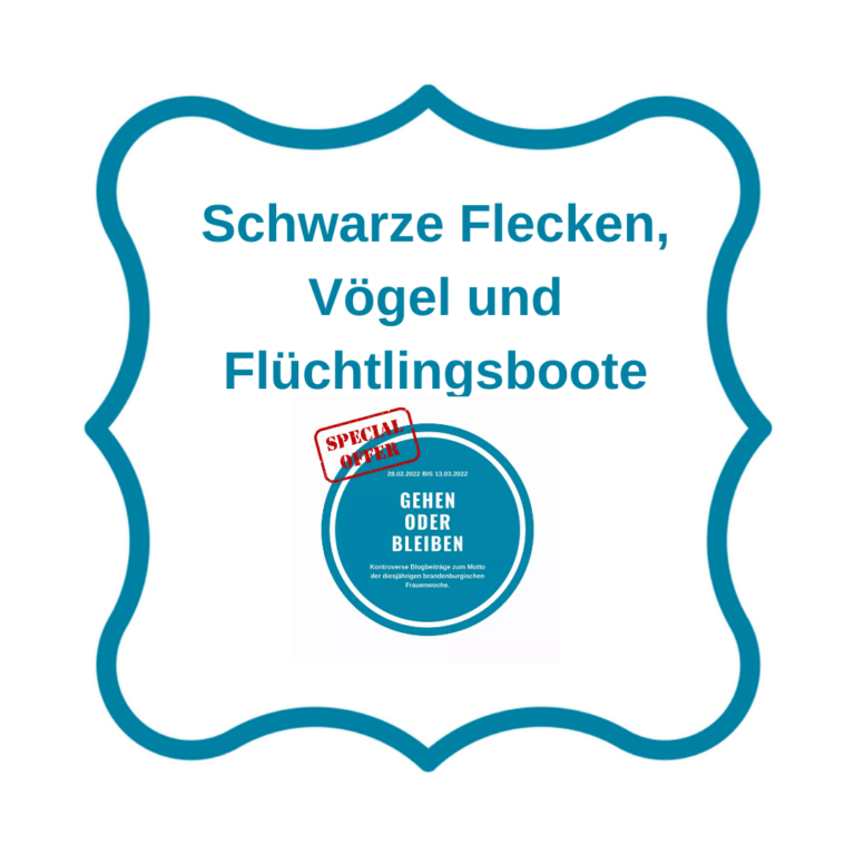 Schwarze Flecken, Vögel und Flüchtlingsboote